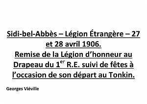 ORANIE SIDI BEL ABBES LA LEGION 1906